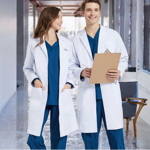 ชุดยูนิฟอร์มทางการแพทย์สำหรับบุคลากรทางทันตกรรมและพยาบาล แบบคอวี ผ้าฝ้ายย้อมสีพื้น ราคาถูก ผลิตจำนวนมาก รับออกแบบตามสั่ง ขายส่ง เป็นมิตรกับสิ่งแวดล้อม - Product Image 3