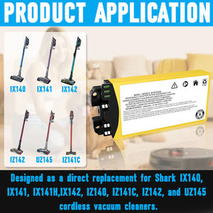 샤크 IX140 IX141 IX141H IX142 IZ140 IZ140C IZ141C 무선 진공 청소기와 호환되는 XFBT620 배터리, 리튬 이온 배터리 - Product Image 5