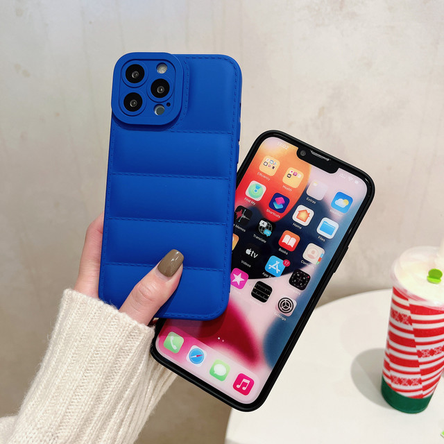 Luxury Designer Oem Brand logo Free Sample Fashion Design Brand Down Jacket Puffer Tpu North Face Mobile Phone Cell Phone Cases