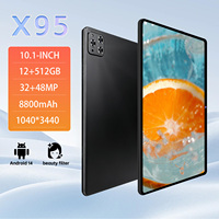 Tablet PC X95 10.1 inci Beast 12GB+1TB 108MP 8800mAh 5G Dual SIM+TF Octa Core AI Gaming 120Hz Refresh Rate Wi-Fi Android 15
