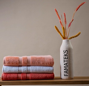 Thổ Nhĩ Kỳ nhà máy của sang trọng Khăn tắm chất lượng cao siêu thấm mềm bông tùy chỉnh <span class=keywords><strong>Dobby</strong></span> biên giới để sử dụng nhà - Product Image 2