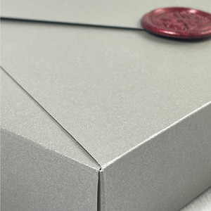 Sobre de Papel para Envíos con Sello de Cera Plateado, Embalaje Plegable para Regalos, Invitaciones, Cartas, Caja de Regalo Premium - Product Image 2