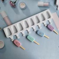Moule à glace en silicone écologique 2026 trous pour desserts DIY, bâtonnets de sucettes glacées, bac à glaçons, baril à glace, crème glacée maison