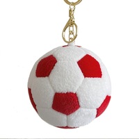 Porte-clés en peluche doux en forme de ballon de football, jouet pour enfants, pendentif mignon pour sac, cadeau pour enfants