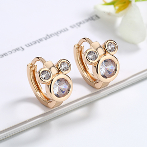 Hengdian-pendientes de plata de primera ley con forma de <span class=keywords><strong>Mickey</strong></span> para niña, aretes, plata esterlina <span class=keywords><strong>2022</strong></span>, oro de 18 quilates - Product Image 6