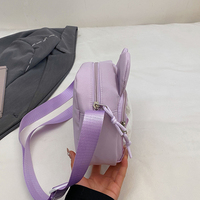 Sac bandoulière Itabag transparent en nylon, style Y2K, avec oreilles d'ours, mignon Harajuku, pour affichage de badges, sac à l'épaule Kawaii pour figurines d'anime