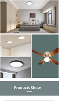 Ventilateur de plafond LED à intensité variable réglable 5 CCT, 20W, 120V, 118mm, avec télécommande et interrupteur à chaîne, certifié ETL FCC