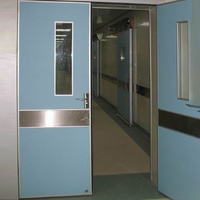 Porte coupe-feu en acier sur mesure avec persienne et fenêtre d'observation, porte d'accès ignifugée pour hôpital et bureau
