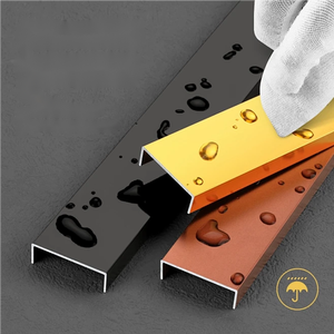 Nhúng U kênh nhôm viền màu vàng cho thiết kế tường và trần liền mạch - Product Image 3