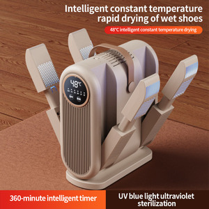 Séchoir à chaussures électrique portable et pliable à 4 bras pour la maison et le dortoir, avec lumière UV désodorisante et séchage rapide, avec minuterie - Product Image 3