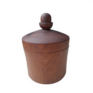 Handmade Classic Wooden Canister with Airtight Lid 250mL Capacity <b>for</b> <b>Kitchen</b> Spice <b>Storage</b> Eco-Friendly - Product Image 2