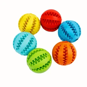 KINYU Eco Friendly Interactive Dog Toy For Molar Chewers - Leaking Food Bal I For Mental Stimulation And Dental Health