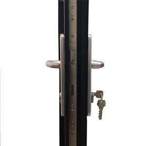 Negro templado de vidrio de aluminio avión interior francés puertas de vidrio - Product Image 3