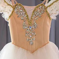 Jupe longue et volumineuse imprimée pour filles, en polyester, pour spectacle de danse classique, tenue de performance pour enfants
