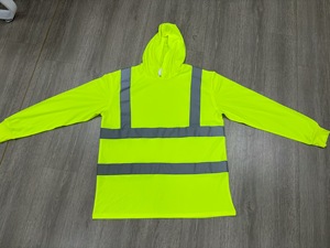 Camiseta de Seguridad de Alta Visibilidad ANSI Clase 2 con Logotipo Reflectante Fluorescente de Manga Larga para Tráfico, Construcción, Ingeniería - Product Image 3