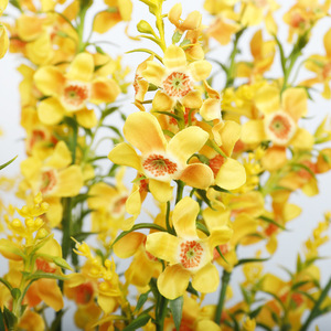 QIHAO <b>Artificial</b> Dancing Orchids Yellow Silk Flowers High Simulation Home Decor <b>Bouquet</b> - Product Image 4