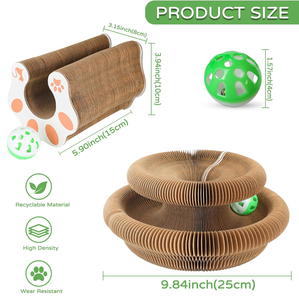 Jouets à gratter pour <span class=keywords><strong>chat</strong></span> en forme d'accordéon magique, planche à gratter en carton pour <span class=keywords><strong>chat</strong></span> d'intérieur, chaton - Product Image 6