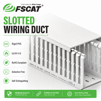 FSCAT W30XH30mm Goulotte de câblage en PVC sans halogène anti-UV 2m à dents fines ouvertes, ignifuge 94V-0 pour le contrôle