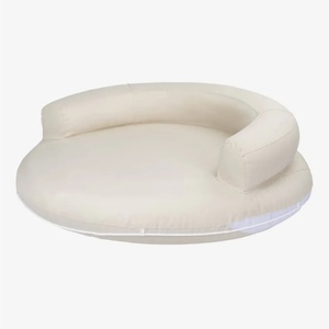 เก้าอี้ลอยน้ำเป่าลม PVC สีเบจสุดหรู รับน้ำหนัก 100-500 กก. สำหรับสระว่ายน้ำกลางแจ้ง ผ่อนคลาย อาบแดด รับผลิตตามแบบ OEM สีและโลโก้ตามสั่ง - Product Image 2