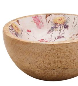 <b>Small</b> Wooden Dinner Bowl Daily <b>Table</b> Center Piece Use Food Presentation <b>Kitchen</b> Decor Salad Tossers Rustic Tableware Wooden - Product Image 2