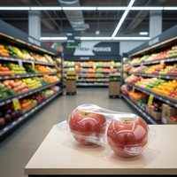 Barquettes en plastique transparent recyclé pour tomates cerises, petits contenants de présentation, plateaux d'emballage