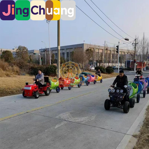 Tren <span class=keywords><strong>sin</strong></span> rieles de tambor de petróleo para celebridades de internet, tren <span class=keywords><strong>sin</strong></span> rieles para granja, tren <span class=keywords><strong>sin</strong></span> rieles para recolección de frutas, coche turístico familiar, no motorizado - Product Image 4