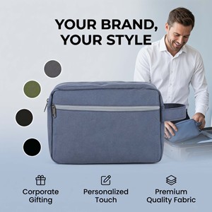 Sac de toilette imperméable en nylon haut de gamme pour hommes, voyage, double couche, grande capacité, sac de rangement pour articles de toilette pour hommes - Product Image 4