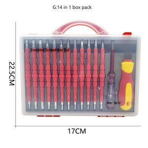 Kit de Herramientas de Reparación para Electricista Juego de Destornilladores Aislados Intercambiables de 1000V con Puntas Magnéticas Ranuradas y Torx - Product Image 6