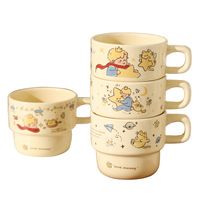 Mug en céramique empilable Star Prince, design mignon de dessin animé, conservation de la chaleur, compatible micro-ondes, poignée, haute valeur esthétique, pour couple, café et eau