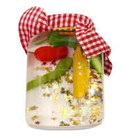 Aimant de réfrigérateur en acrylique en forme de pot avec figurine de fruits, paillettes et flotteurs personnalisés, décoration de maison en mouvement, promotion