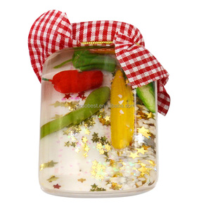 Imán de Refrigerador Acrílico con Forma de Frasco, Líquido, con Figuras de Frutas, Purpurina, Flotadores Personalizados, Decoración para el Hogar, Promoción - Product Image 6