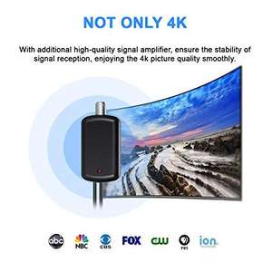 <span class=keywords><strong>Amplificador</strong></span> de cable digital para exteriores, <span class=keywords><strong>amplificador</strong></span> de señal, <span class=keywords><strong>antena</strong></span> de <span class=keywords><strong>TV</strong></span> digital interior para Smart <span class=keywords><strong>TV</strong></span> interior, superventas, mástil, circuito de 40 pies - Product Image 4