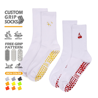 Chaussettes de Pilates personnalisées avec design gratuit, chaussettes de Pilates antidérapantes en coton tricoté de qualité supérieure pour femmes, chaussettes de yoga avec broderie personnalisée