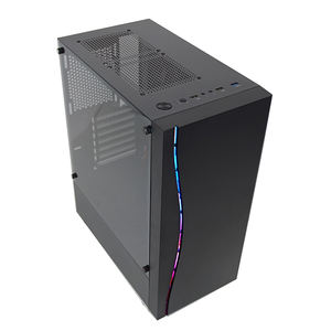 Panneau avant rvb gamer cabinet pc tour cas jeu Micro Atx boîtier d'ordinateur jeu - Product Image 4