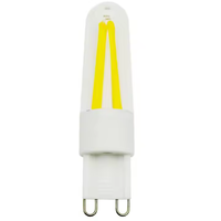 Ampoule LED G9 à intensité variable linéaire 3W 4T à filament long 110V 220V avec couvercle rond en PC, lampe LED G9 à double broche