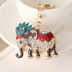 Chất lượng cao hợp kim voi Keychain thời trang động vật vòng chìa khóa với men mạ quà tặng cho phụ nữ và trẻ em trong thời trang - Product Image 5