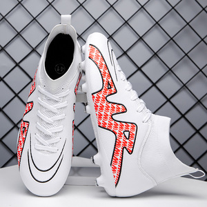 Chaussures de football style Cristiano Ronaldo, montantes, crampons AG, unisexe, tige synthétique, semelle intermédiaire EVA, doublure en mesh, semelle extérieure en caoutchouc, collection Printemps - Product Image 2