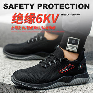 Zapatos de Seguridad para Hombre, de Caña Baja, con Puntera de Material Compuesto, Transpirables, Antipinchazos, Resistentes a Impactos, para la Industria de la Construcción, Color Gris y Negro - Product Image 2