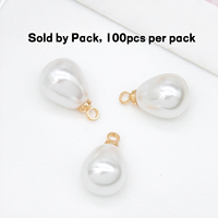 Pendentifs en fausses perles d'imitation avec boucle métallique en ABS pour la fabrication de bijoux DIY et la décoration