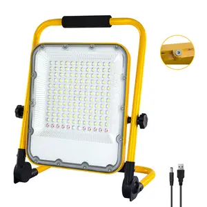 KCD Portable carré ambre 4 pouces 6500 Lumens 12-24v 27w 30w 45w 48w 60w lampe de travail magnétique LED Rechargeable