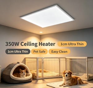 เครื่องทำความร้อนอินฟราเรดแบบคริสตัลคาร์บอนขนาดเล็ก 350 วัตต์ พร้อมกรอบอะลูมิเนียม สำหรับห้องเด็ก ห้องทำงาน ห้องนั่งเล่น - Product Image 3