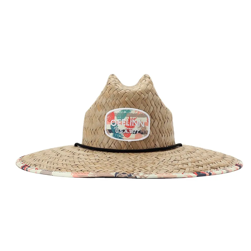 Chapéus de praia artesanais, chapéus feitos à mão para crianças com aba larga