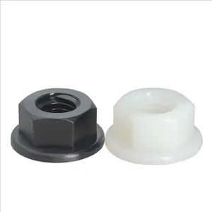 Dado flangiato esterno in nylon nero/bianco dado in plastica PA66