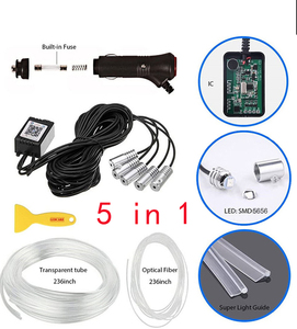 Xe bầu không khí ánh sáng rgb5in1 6in1 9in1 10in1 Neon dây xe Kit Neon LED Bảng điều chỉnh khoảng cách <span class=keywords><strong>String</strong></span> Strip ánh sáng phát sáng dây/EL dây đèn - Product Image 2