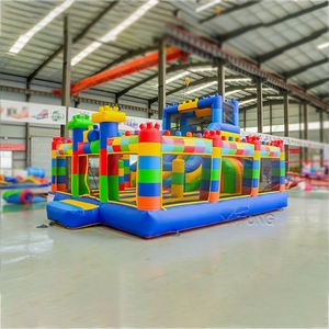 Building Block Themed Commercial Inflatable Bounce House With <b>Slide</b> Kids Jumper For Birthday Party Backyard Event Rental - Product Image 2