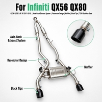 Système d'échappement Catback Valvetronic SS304 pour Infiniti QX56 QX80 5.6 2011-2019, Silencieux de performance personnalisé pour optimiser le son du véhicule