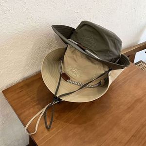Factory Designer Sun protection Waterproof Breathable Outdoor Hiking <b>Hat</b> Embroidery logo Bucket <b>Hat</b> With String - Product Image 2