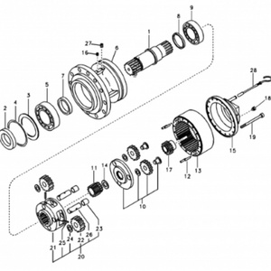 Réducteur de rotation d'excavatrice Belparts EC700, boîte de vitesses de rotation VOE 14535295 - Product Image 4