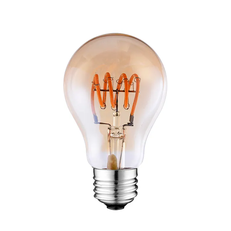 A60 clair ambre opale givré Vintage rétro Edison électrique décoratif forme spéciale lampe à filament ampoule LED