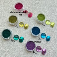 Arc-en-ciel bonbons miroir magique 3D français en plastique Nail Art décalcomanies autocollants Super foudre Aurora irisé fée clair de lune